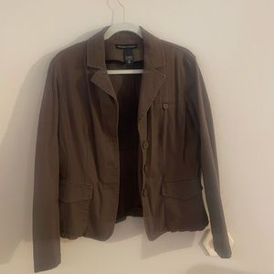 Vintage Y2K Dark Brown Blazer Buttoned Jacket